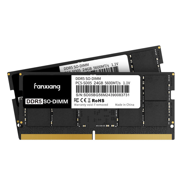 新品未開封 fanxiang 64GB DDR5 メモリー 64GB DDR5 4800MHz SODIMM RAM Kit (2×32GB), CL40 1.1V Laptop Memory