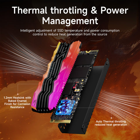 fanxiang S790R  NVMe M.2 SSD PCIe 4.0 x4, Internal Solid State Drive with RGB Heatsink, Up to 7450MB/s, 3D NAND TLC, PS5 Compatible, Ideal for Gaming, Creators & Professionals