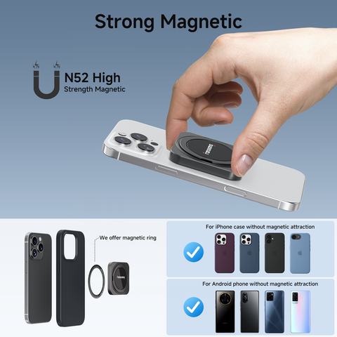 fanxiang 1TB Magnetic Portable SSD with 360° Rotating Stand, Up to 2000MB/s, USB-C 3.2 Gen 2x2 External Solid State Drive,Compatible with iPhone 15/16, Android,Mac, PC, and Tablets