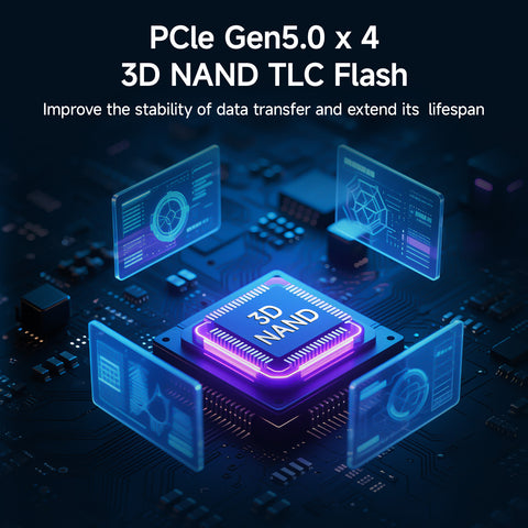 fanxiang 1TB PCIe 5.0 x4 NVMe M.2 SSD, Up to 14000 MB/s,High-Density 3D TLC NAND,High Performance Solid State Drive for AI Applications, Gaming, PC, Laptop