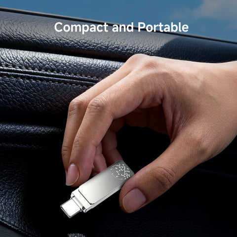 Fanxiang USB Flash Drive F372S, Dual USB Type-C & USB-A, Zinc Alloy Thumb Drive, 32GB/64GB/128GB/256GB