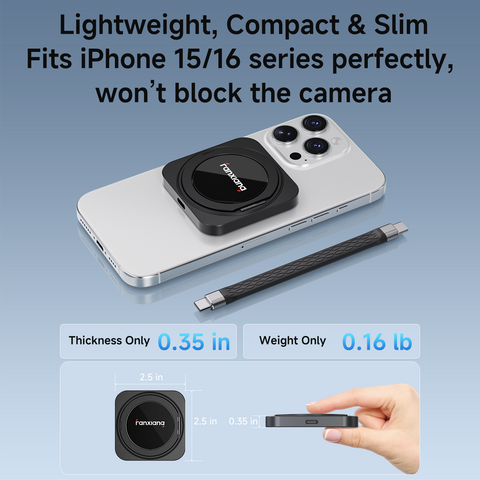 fanxiang 1TB Magnetic Portable SSD with 360° Rotating Stand, Up to 2000MB/s, USB-C 3.2 Gen 2x2 External Solid State Drive,Compatible with iPhone 15/16, Android,Mac, PC, and Tablets