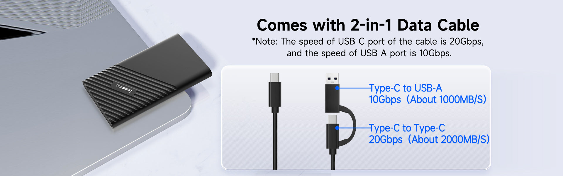 FanXiang 1TB External SSD Portable USB 3.2 Gen2