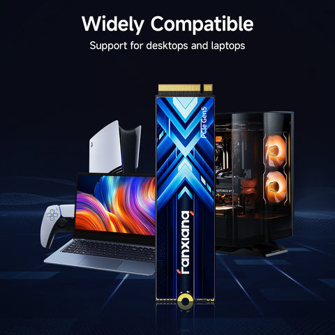 fanxiang 1TB PCIe 5.0 x4 NVMe M.2 SSD, Up to 14000 MB/s,High-Density 3D TLC NAND,High Performance Solid State Drive for AI Applications, Gaming, PC, Laptop