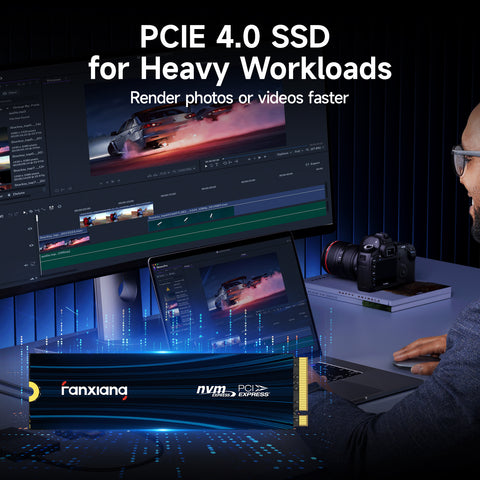 fanxiang 1TB NVMe SSD PCIe Gen 4 Gaming SSD for PS5, Up to 7100MB/s M.2 2280 SSD Compatible with PS5 Storage Expansion, Internal Solid State Drive for Gamers, Professionals, Creators S880E