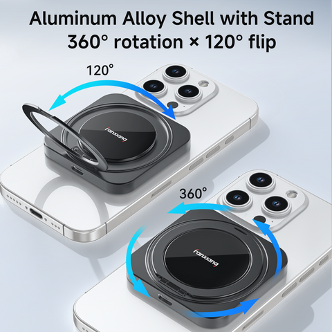 fanxiang 1TB Magnetic Portable SSD with 360° Rotating Stand, Up to 2000MB/s, USB-C 3.2 Gen 2x2 External Solid State Drive,Compatible with iPhone 15/16, Android,Mac, PC, and Tablets