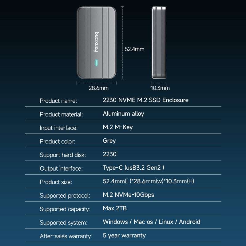 SSD enclosure