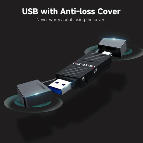 fanxiang 256GB USB Memory Stick with USB A and USB C Interfaces, Up to 550MB/s, 256GB External SSD, USB3.2 Gen2 Portable SSD for Windows/Android/Mac OS System- F397