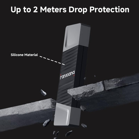 fanxiang 256GB USB Memory Stick with USB A and USB C Interfaces, Up to 550MB/s, 256GB External SSD, USB3.2 Gen2 Portable SSD for Windows/Android/Mac OS System- F397