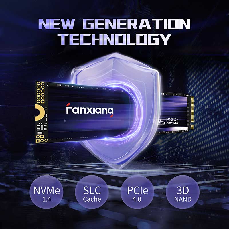 fanxiang S880 SSD 4To PCIe 4.0 TLC, SSD M.2 2280, SSD NVMe 4To